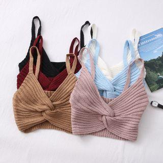 Twisted Cropped Knit Top In 6 Colors