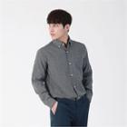 Long-sleeve Checked Cotton Shirt