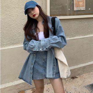 Denim Shirt / A-line Skirt