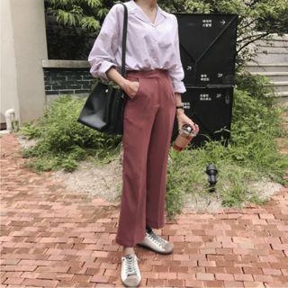 Hidden-hook Wide-leg Pants