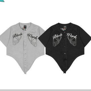 Bone Hands Print Short-sleeve Top