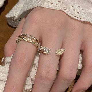 Faux Pearl Ring / Set Of 2