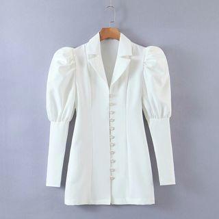 Puff Long Sleeve Blazer Dress