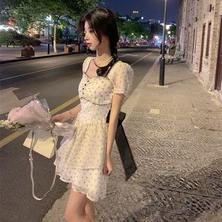 Floral Open Back Mini Dress