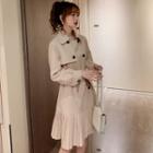Double-breasted Tie-front Shirtdress