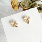 Acrylic Flower Stud Earring / Clip-on Earring