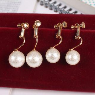 Faux-pearl Clip-on Earring