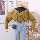 Asymmetric Mock Two-piece Shirt