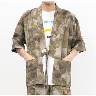 Elbow-sleeve Tie-closure Jacket