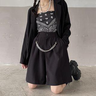 Chained Wide Leg Dress Shorts