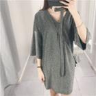 Glittered 3/4 Sleeve T-shirt Dress