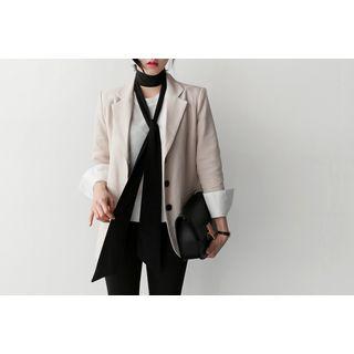 Slit-sleeve Single-breasted Jacket