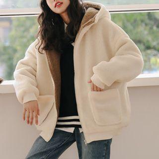 Front Pocket Fleece Hooded Top