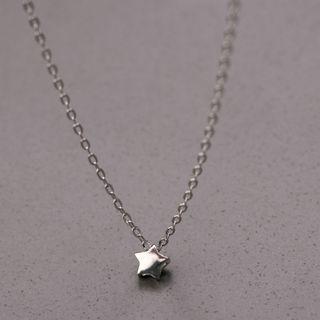 Star Pendant Silver Necklace Silver - One Size
