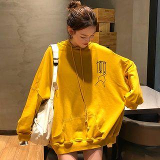 Oversized Chinese Character Hoodie