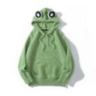 Cartoon Frog Knit Hoodie