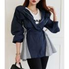 Drawstring-waist Stripe-trim Jacket