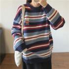 Striped Sweater Stripe - Red & Light Blue & Dark Blue - One Size