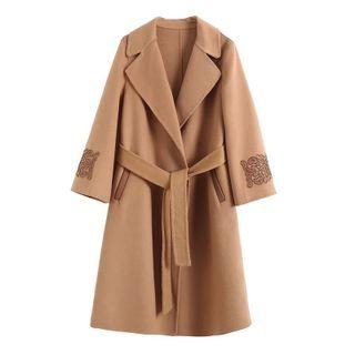 Beaded Embroidered Midi Coat
