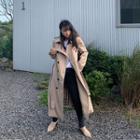 Plain Button Loose-fit Coat