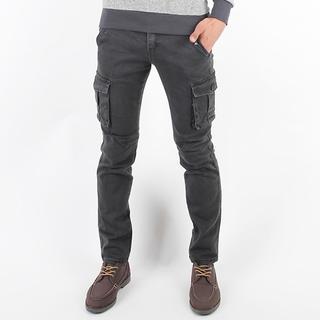 Washed Cargo-pocket Pants
