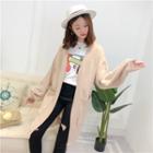 Pocketed Open-front Knit Jacket