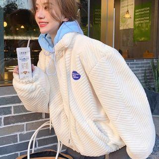 Lettering Print Hoodie / Zip-up Jacket