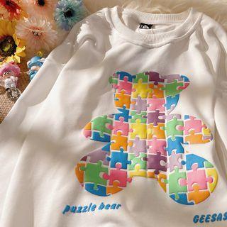 Puzzle Print Sweatshirt