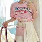 Pink Hanging Bag Mini Skirt