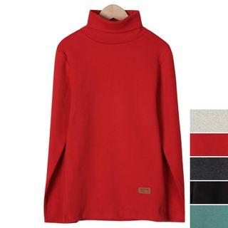 Couple Turtle-neck Brushed-fleece T-shirt