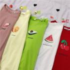 Wide Short-sleeve T Shirt Top Semi Sleeve Top Pink (strawberry) - Xxxs
