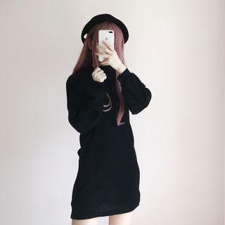 Plain Slim Long Sheath Dress