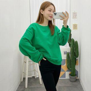 Plain Seam-detail Sweatshirt