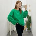 Plain Seam-detail Sweatshirt