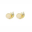 Snail Faux Pearl Alloy Earring E1072-16 - 1 Pair - Gold - One Size