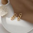 Chunky Chain Alloy Earring 1 Pair - 925silver Earrings - Gold - One Size