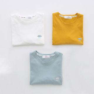 Cloud Embroidered Short Sleeve T-shirt