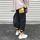 Bungee-cord Appliqu  Harem Pants