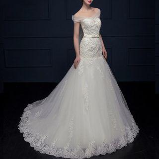 Off-shoulder Mermaid Wedding Dress