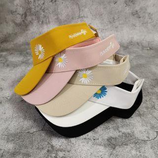 Daisy Embroidered Visor Hat
