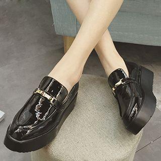 Buckled Fleece-lined Loafers