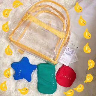 Transparent Zip Backpack Yellow - One Size