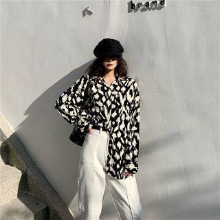 Printed Shirt / Sweater / Wide-leg Pants