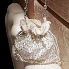 Rhinestone Bucket Bag Off-white - One Size