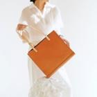 Two-tone Genuine Leather Tote Bag