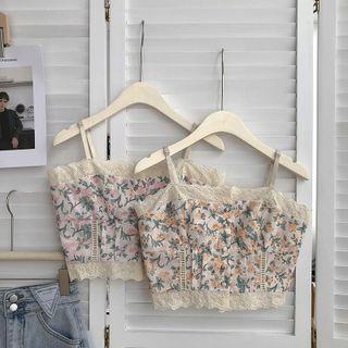 Lace Cropped Suspender Top