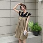 Lettering T-shirt + Wide-leg Jumpsuit