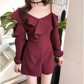 Plain Ruffle Jumpsuit