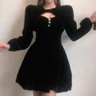 Set Velvet Shrug + Spaghetti Strap Dress
