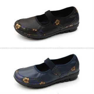 Floral Print Mary Jane Flats